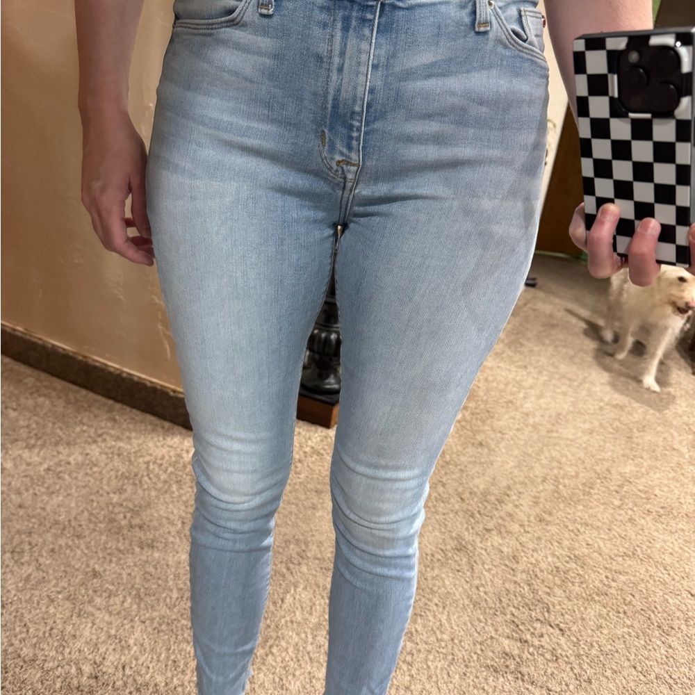 Hudson Jeans Blue High Rise Skinny Denim